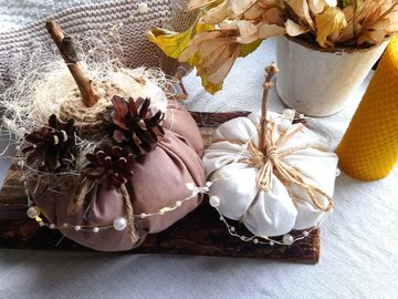 Мастер-класс «Осенний декор - тыквы из ткани»